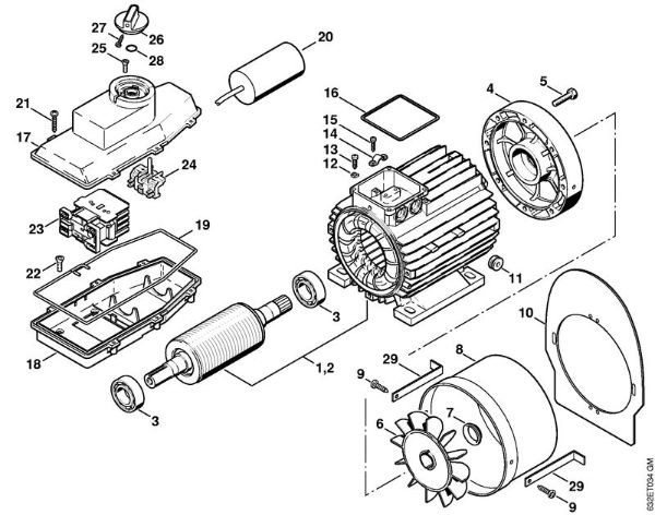 Electric motor, Switch housing Electric pressure washers (RE) RE 270 K Stihl