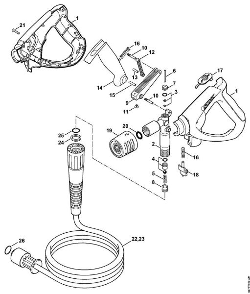 Spray gun, High-pressure hose Electric pressure washers (RE) RE 272 PLUS Stihl