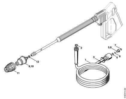 High-pressure hose, Rotordà¼se Electric pressure washers (RE) RE 310 K Stihl