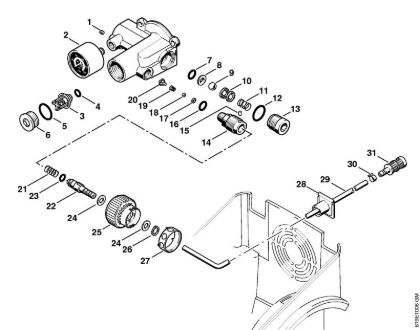 Regulation valve block Electric pressure washers (RE) RE 310 K Stihl