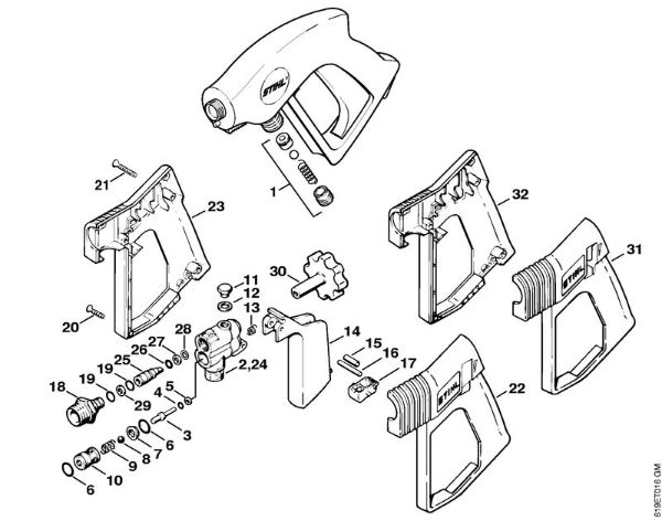 Spray gun Electric pressure washers (RE) RE 340 K Stihl