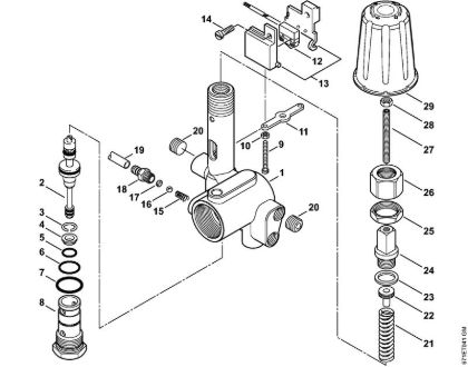 Regulation valve block Electric pressure washers (RE) RE 361 Stihl