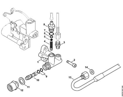 Regulation valve block, Non-return valve Electric pressure washers (RE) RE 362 Stihl