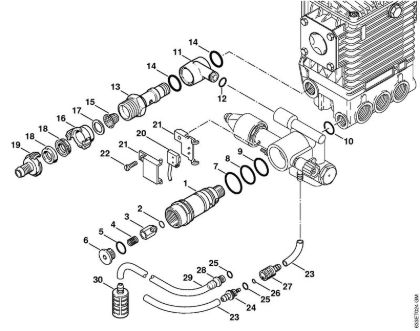 Regulation valve block Electric pressure washers (RE) RE 460 K Stihl