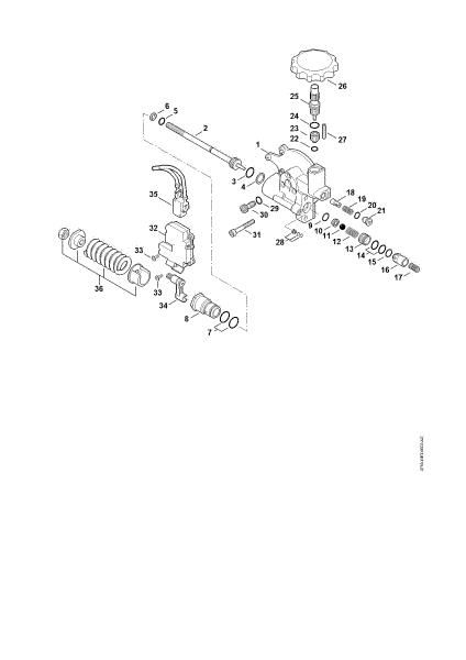 Picture of Regulation valve block, Control piston RE 462