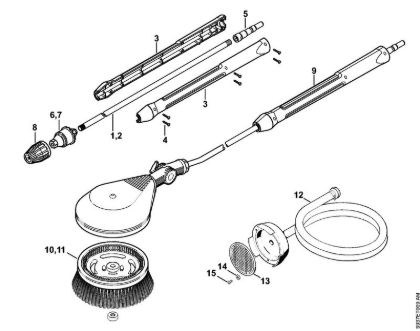 Rotory nozzle, rotory washing brush, Suction hose Electric pressure washers (RE) RE 462 Stihl