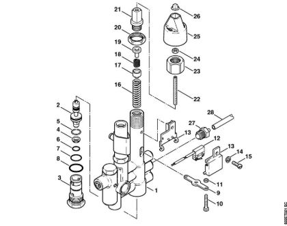 Regulation valve block, Control piston Electric pressure washers (RE) RE 580 W Stihl