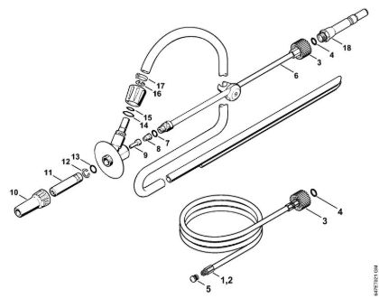 Pipe cleaning kit, Wet sand jet-stream kit (40.2009) Electric pressure washers (RE) RE 581 Stihl