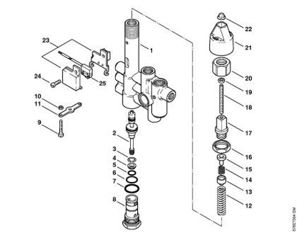 Regulation valve block, Control piston Electric pressure washers (RE) RE 581 PLUS Stihl