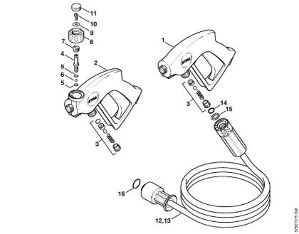 Spray gun, High-pressure hose Electric pressure washers (RE) RE 581 PLUS Stihl