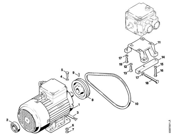 Electric motor    X 22 947 954 (36.95) Electric pressure washers (RE) RE 640 W Stihl