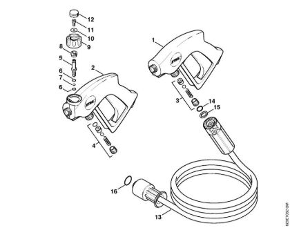 Spray gun, High-pressure hose Electric pressure washers (RE) RE 660 W Stihl