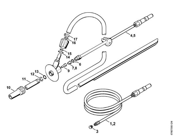 Pipe cleaning kit, Wet sand jet-stream kit Electric pressure washers (RE) RE 661 Stihl