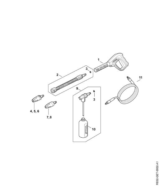 Picture of Spray gun, Spray lance/wand RE 80.0 X