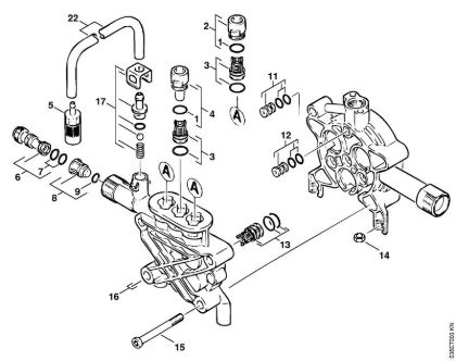 Valve block Electric pressure washers (RE) RE 820 KM Stihl