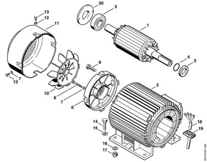Electric motor    X 22 947 954 (36.95) Electric pressure washers (RE) RE 840 W Stihl