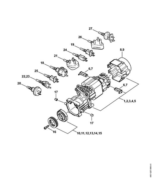 Electric motor, Connecting cable Electric pressure washers (RE) RE 90 - 4951 Stihl