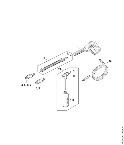 Picture of Spray gun, Spray lance/wand RE 90.0