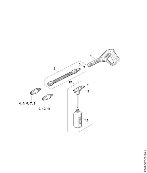 Picture of Spray gun, Spray lance/wand RE 90.0 PLUS