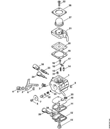 Carburetor C1Q-S157 (41.2017) Special-purpose units (PC, SP, MC) PC 75 Stihl