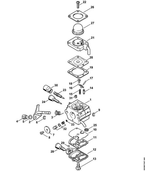 Carburetor C1Q-S157 (41.2017) Special-purpose units (PC, SP, MC) PC 75 Stihl