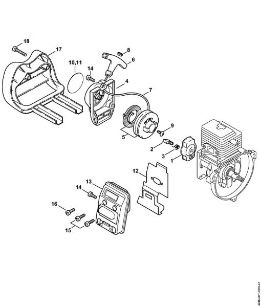 Rewind starter, Muffler Special-purpose units (PC, SP, MC) PC 75 Stihl