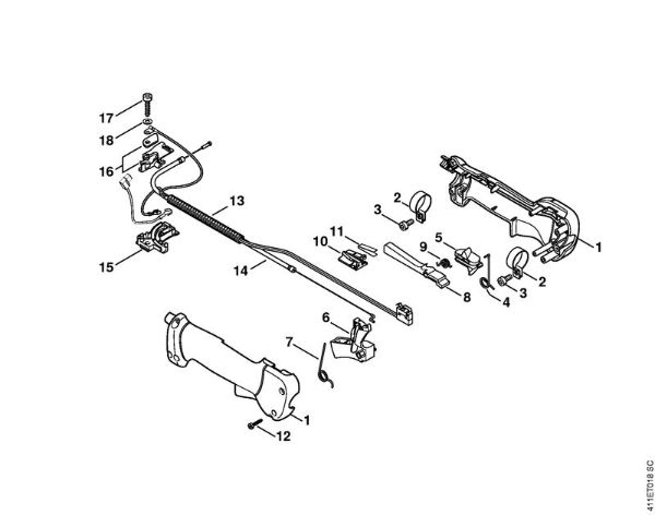 Control handle Special-purpose units (PC, SP, MC) SP 200 Stihl