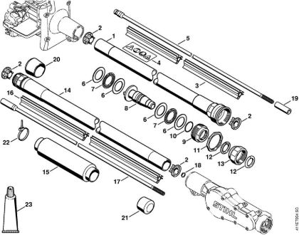 Drive tube assembly Special-purpose units (PC, SP, MC) SP 200 Stihl