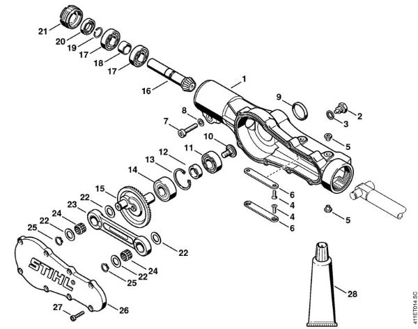 Gear housing Special-purpose units (PC, SP, MC) SP 200 Stihl