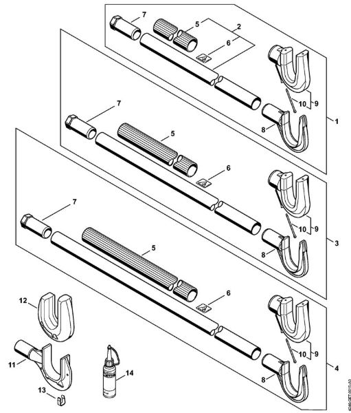 Drive tube assembly Special-purpose units (PC, SP, MC) SP 451 Stihl