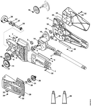 Gear head Special-purpose units (PC, SP, MC) SP 451 Stihl