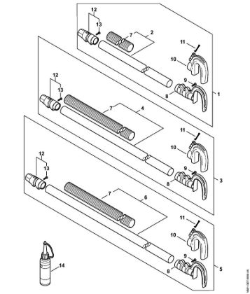 Drive tube assembly Special-purpose units (PC, SP, MC) SP 452 Stihl