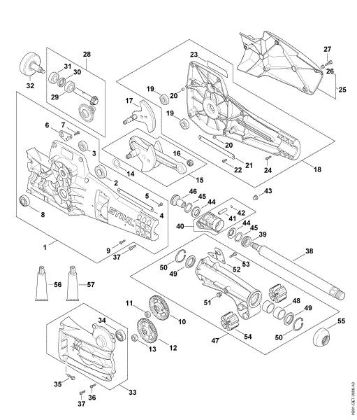 Picture of Gear head, Pushrod, Guide tube SP 452