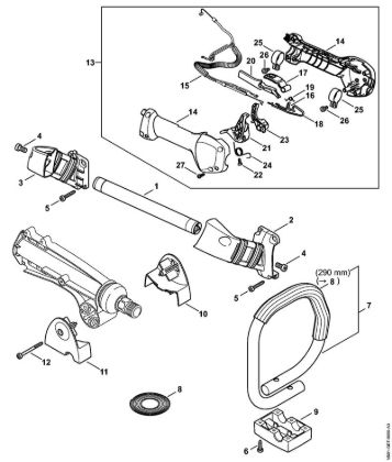 Handle, Control handle Special-purpose units (PC, SP, MC) SP 452 Stihl
