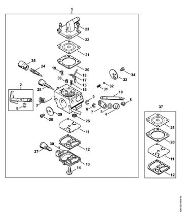 Carburetor C1Q-S154 Special-purpose units (PC, SP, MC) SP 471 Stihl