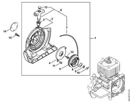 Rewind starter Special-purpose units (PC, SP, MC) SP 471 Stihl