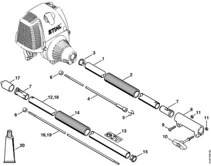 Drive tube assembly SP 90 T Special-purpose units (PC, SP, MC) SP 90 T Stihl