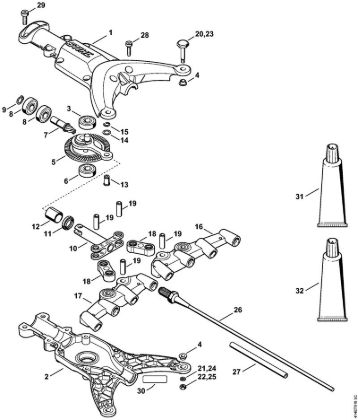 Gear head, Rake Special-purpose units (PC, SP, MC) SP 90 T Stihl