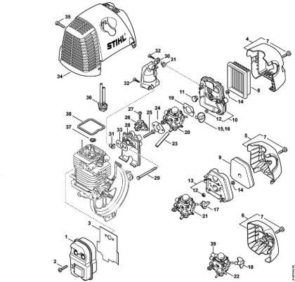 Muffler, Air filter Special-purpose units (PC, SP, MC) SP 90 T Stihl