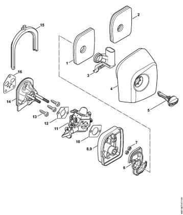 Air filter, Spacer flange Mistblowers (SR) SR 200-D Stihl
