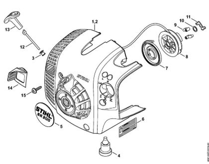Rewind starter Mistblowers (SR) SR 200-D Stihl