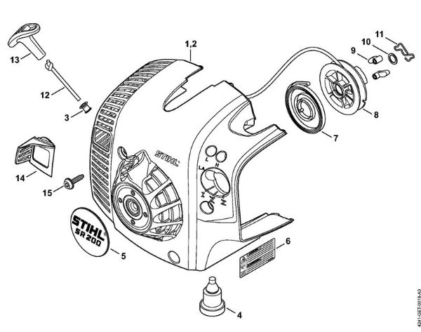 Rewind starter Mistblowers (SR) SR 200-D Stihl