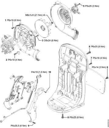 Tightening torques Mistblowers (SR) SR 200-D Stihl