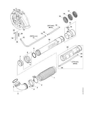 Picture of Pleated hose, Blower tube SR 450