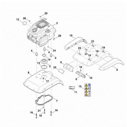 Picture of C - Motor/engine cover MH 445.1 R