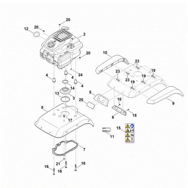 Picture of C - Motor/engine cover MH 445.1 R