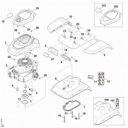 Picture of C - Motor/engine cover MH 560.0