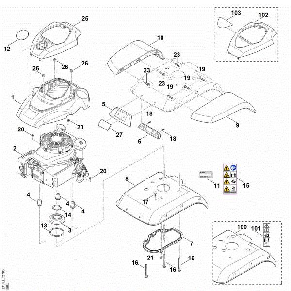 Picture of C - Motor/engine cover MH 560.0