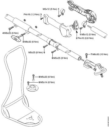 Tightening torques Backpack brushcutters (FR) FR 131 T Stihl