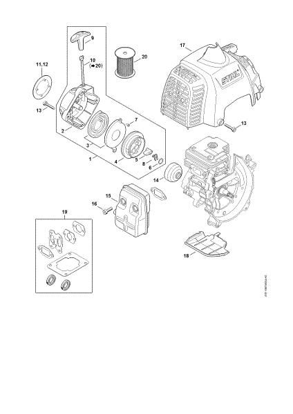 Picture of Rewind starter, Muffler FR 235.0 T